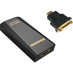 Diamond Multimedia USB 3.0 to DVI/HDMI Video Graphics Adapter up to 2560?1440 / 1920?1080 (BVU3500H)