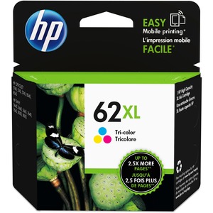 Original HP 62XL Tri-color High-yield Ink | Works with HP ENVY 5540, 5640, 5660, 7640 Series, HP OfficeJet 5740, 8040 Series, HP OfficeJet Mobile 200, 250 Series | Eligible for Instant Ink | C2P07AN