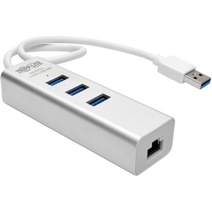 Tripp Lite USB 3.0 SuperSpeed to Gigabit Ethernet NIC Network Adapter with 3 Port USB 3.0 Hub