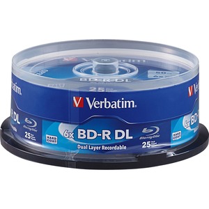Verbatim BD-R DL 50GB 8X Verbatim, Hard Coat, 25pk Spindle