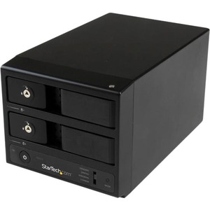 StarTech.com USB 3.0 / eSATA Dual-Bay Trayless 3.5" SATA III Hard Drive Enclosure with UASP
