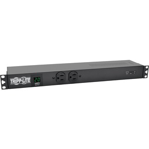 Tripp Lite by Eaton 2kW Single-Phase Local Metered PDU + ISOBAR Surge Suppression, 3840 Joules, 100-127V Outlets (12 5-20R, 2 5-15R), L5-20P/5-20P, 15 ft. (4.57 m) Cord, 1U Rack-Mount