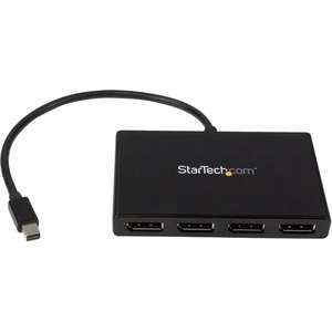 StarTech.com 4-Port Multi Monitor Adapter, Mini DisplayPort 1.2 to DP MST Hub, 4x 1080p, Video Splitter for Extended Desktop Mode, Windows