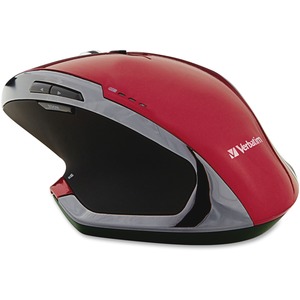 Verbatim Wireless Desktop 8-Button Deluxe Mouse,Red