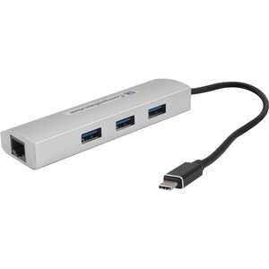 Comprehensive USB 3.1 Type-C 3 Port USB 3.0 Hub with Gigabit Ethernet Port
