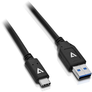 V7 Black USB Cable USB 2.0 A Male to USB-C Male 1m 3.3ft