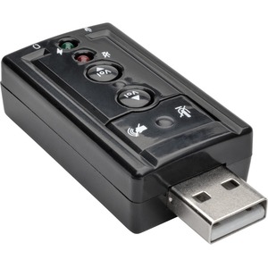 Tripp Lite by Eaton USB External Sound Card Microphone Speaker Virtual 7.1 Channel