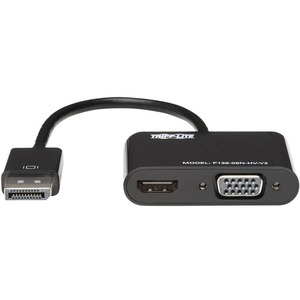 Eaton Tripp Lite Series DisplayPort to VGA/HDMI All-in-One Converter Adapter, DP ver 1.2, 4K 30 Hz HDMI