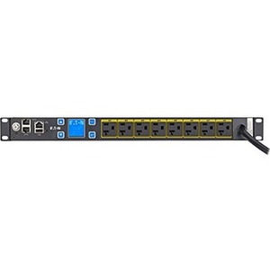Eaton Metered Input rack PDU, 1U, 5-20P, L5-20P input, 10 ft cord, Single-phase, 100-127V, Outlets: (8) 5-20R