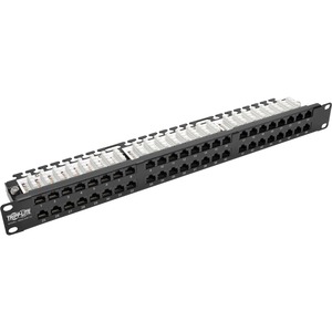 Tripp Lite by Eaton 48-Port 1U Rack-Mount High-Density UTP 110-Type Patch Panel, RJ45 Ethernet, 568B, Cat5/5e, TAA