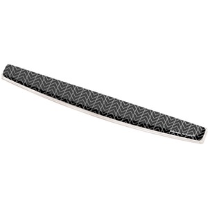 Fellowes Photo Gel Keyboard Wrist Rest with Microban Protection, Black Chevron (9550001)