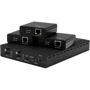 StarTech.com 3 Port HDBaseT Extender Kit with 3 Receivers