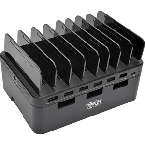 Eaton Tripp Lite Series 7-Port USB Charging Station with Quick Charge 3.0, USB-C Port, Device Storage, 5V 4A (60W) USB Charge Output