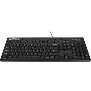 WetKeys Waterproof Professional-grade Full-size Keyboard w/Number-pad USB Black