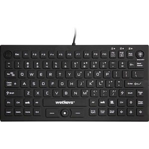 Wetkeys Waterproof Pro-grade Mid-size Keyboard w/ Pointing Device (USB) (Black)