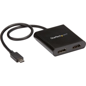 StarTech.com USB-C to Dual HDMI Adapter, USB Type-C Multi-Monitor MST Hub, Dual 4K 30Hz HDMI Laptop Display Extender/Splitter, Windows~