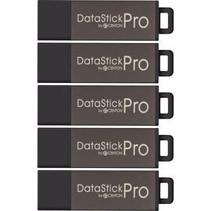 Centon DataStick Pro USB 2.0 Flash Drive 8GB x 5, Grey