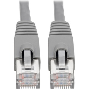 Tripp Lite Cat6a Snagless Shielded STP Network Patch Cable 10G Certified, PoE, Gray RJ45 M/M 7ft 7'