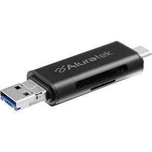 Aluratek USB 3.1 / Type-C / Micro USB OTG (On-The-Go) SD and Micro SD Card Reader