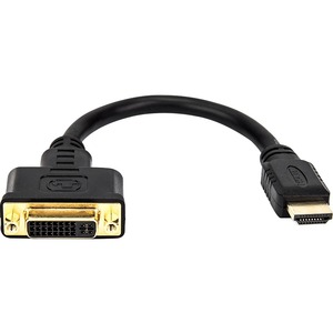 Rocstor Premium Y10A171-B1 8in HDMI to DVI-D Video Adapter F/M- HDMI Female to DVI Male
