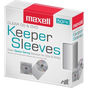 50PK CD-KEEPCL CLEAR PLASTIC SLEEVES FOR CD/DVD