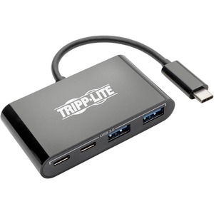 Tripp Lite by Eaton 4-Port USB-C Hub, USB 3.x (5Gbps), 2x USB-A, 2x USB-C, Black