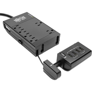 Tripp Lite by Eaton Protect It! 6-Outlet Surge Protector, 4 USB Ports, 6 ft. Cord, 1080 Joules, Diagnostic LED, Black Housing