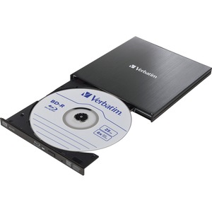 Verbatim External Slimline Blu-Ray DVD CD Writer USB 3.0 M-Disc Ready Compatible with Windows and Mac