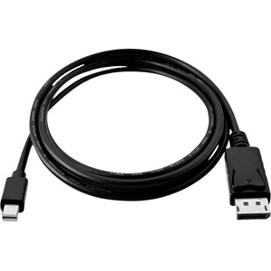 V7 Black Video Cable Mini DisplayPort Male to DisplayPort Male 2m 6.6ft