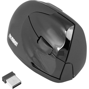 Urban Factory Ergonomic Wireless Laser Mouse 4 Buttons 2.4 GHz, Black/Gray (EMR20UF)