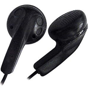 AVID AE-5 LIGHTWEIGHT 1 USE EARBUD WITH NO EAR PADS BLACK