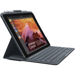 Logitech SLIM FOLIO Keyboard/Cover Case (Folio) Apple, Logitech iPad (5th Generation), iPad (6th Generation) Tablet