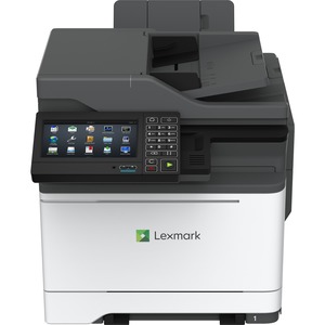 Lexmark CX625ade Laser Multifunction Printer-Color-Copier/Fax/Scanner-40 ppm Mono/Color Print-2400x600 Print-Automatic Duplex Print-100000 Pages Monthly-251 sheets Input-Color Scanner-1200 Optical Scan-Color Fax-Gigabit Ethernet