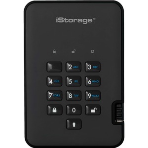 iStorage diskAshur2 HDD 500 GB | Secure Portable Hard Drive | Password Protected | Dust/Water-Resistant | Hardware Encryption IS-DA2-256-500-B