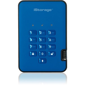 iStorage diskAshur2 HDD 2 TB | Secure Portable Hard Drive | Password Protected | Dust/Water-Resistant | Hardware Encryption IS-DA2-256-2000-BE
