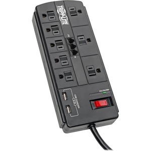 Tripp Lite by Eaton 8-Outlet Surge Protector with 2 USB Ports (2.1A Shared)