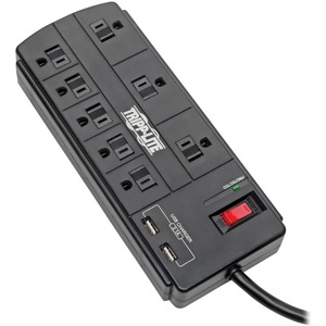 Eaton Tripp Lite Series 8-Outlet Surge Protector with 2 USB Ports (2.1A Shared)