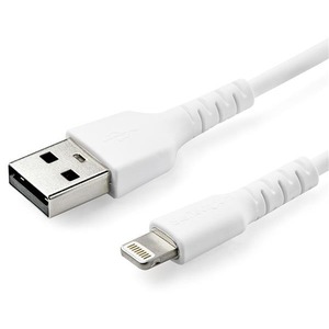 Startech.com 6 foot/2m Durable White USB-A to Lightning Cable, Rugged Heavy Duty Charging/Sync Cable for Apple iPhone/iPad MFi Certified