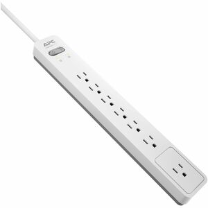 APC by Schneider Electric Essential SurgeArrest 7 Outlet 6 Foot Cord 120V, White and Grey