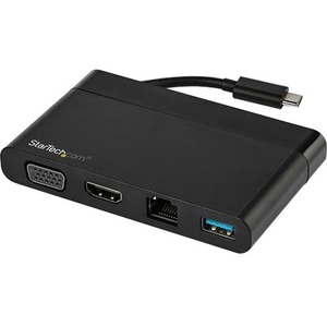 StarTech.com USB C Multiport Adapter with HDMI, VGA, Gb Ethernet & USB