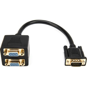 Rocstor Premium 1 ft VGA to 2x VGA Video Splitter Cable M/F