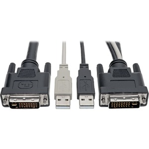 Tripp Lite by Eaton DVI to USB-A Dual KVM Cable Kit