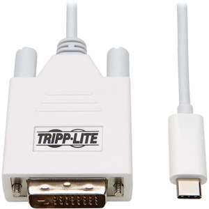 Tripp Lite USB C to DVI Adapter Cable USB 3.1 1080p M/M USB-C White 10ft