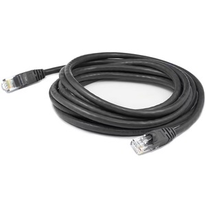 AddOn 100ft RJ-45 (Male) to RJ-45 (Male) Straight Black Cat6A UTP PVC Copper Patch Cable