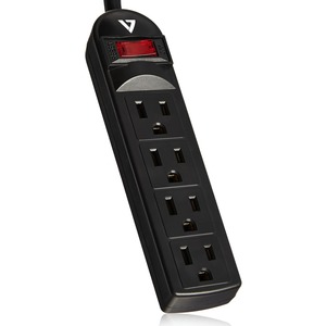 V7 4-Outlet Home/Office Surge Protector, 450 Joules