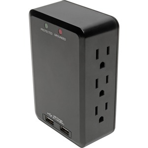 Tripp Lite by Eaton 6-Outlet Surge Protector with 2 USB Ports (3.4A Shared)