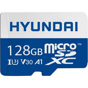 Hyundai 128GB microSDXC UHS-1 Memory Card with Adapter, 95MB/s (U3) 4K Video, Ultra HD, A1, V30