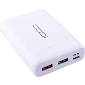Codi 10,000mAh Quick Charge PowerBank w/ USB-C, USB-A (x2), Micro-USB