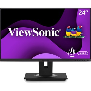ViewSonic VG2456 24" 1080p Ergonomic IPS Docking Monitor with USB C and RJ45 and Daisy Chain