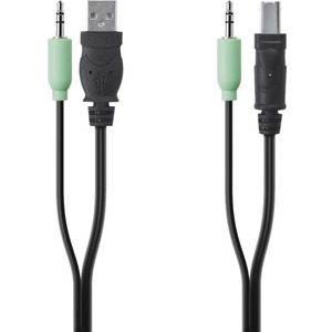 Belkin TAA USB/AUD SKVM CBL, USB A/B, 3.5mm Audio